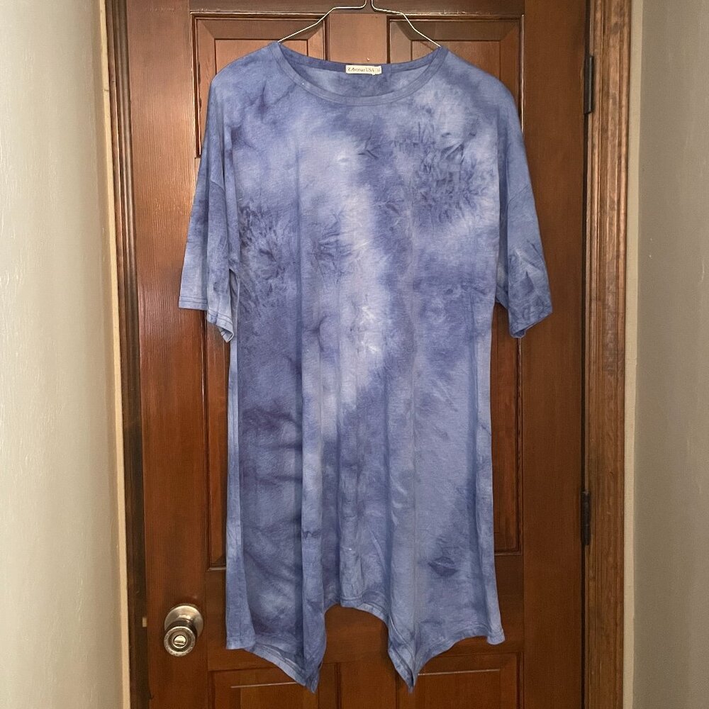 Size XL Z Avenue USA tie-dye t-shirt dress
